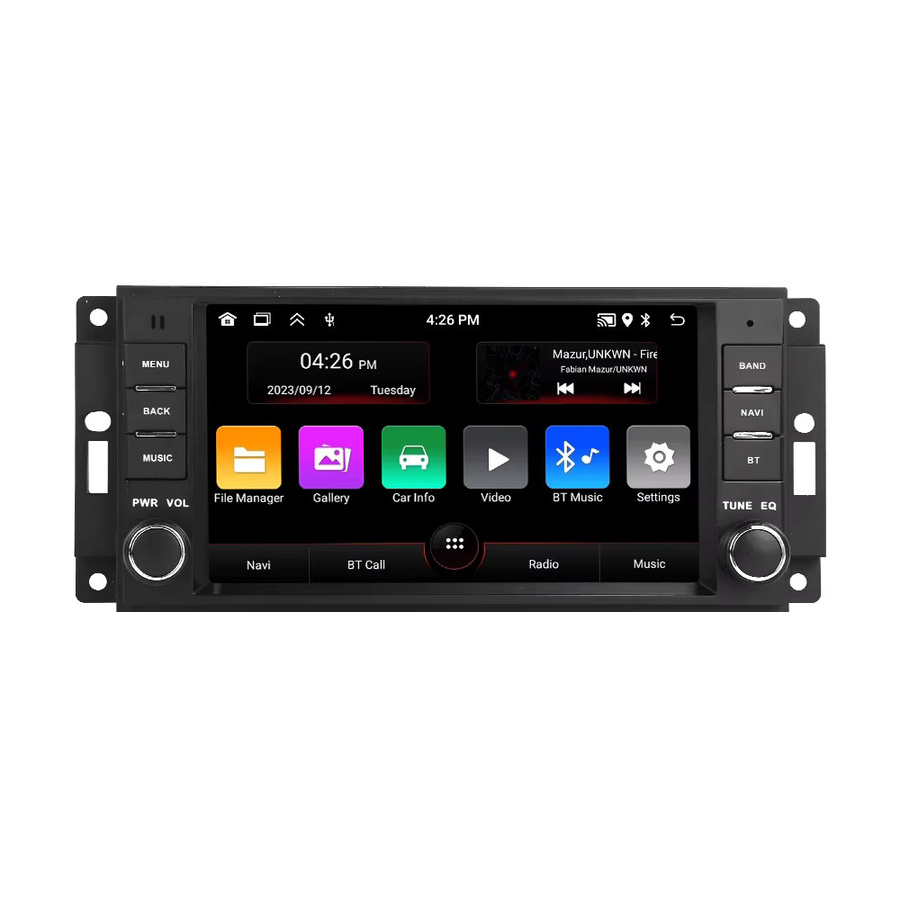 Navifly 7 Zoll Autoradio mit 64GB für Jeep Commander Compass Grand Cherokee Wrangler, kabelloses CarPlay, GPS und Bluetooth, Schwarz - Bild 5