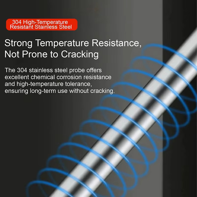 BMAD RTD PT100 Temperatursensor Sonde aus Edelstahl mit 1/2 Gewinde und Anschlusskopf, Länge: 200 bis 420 mm - Bild 2