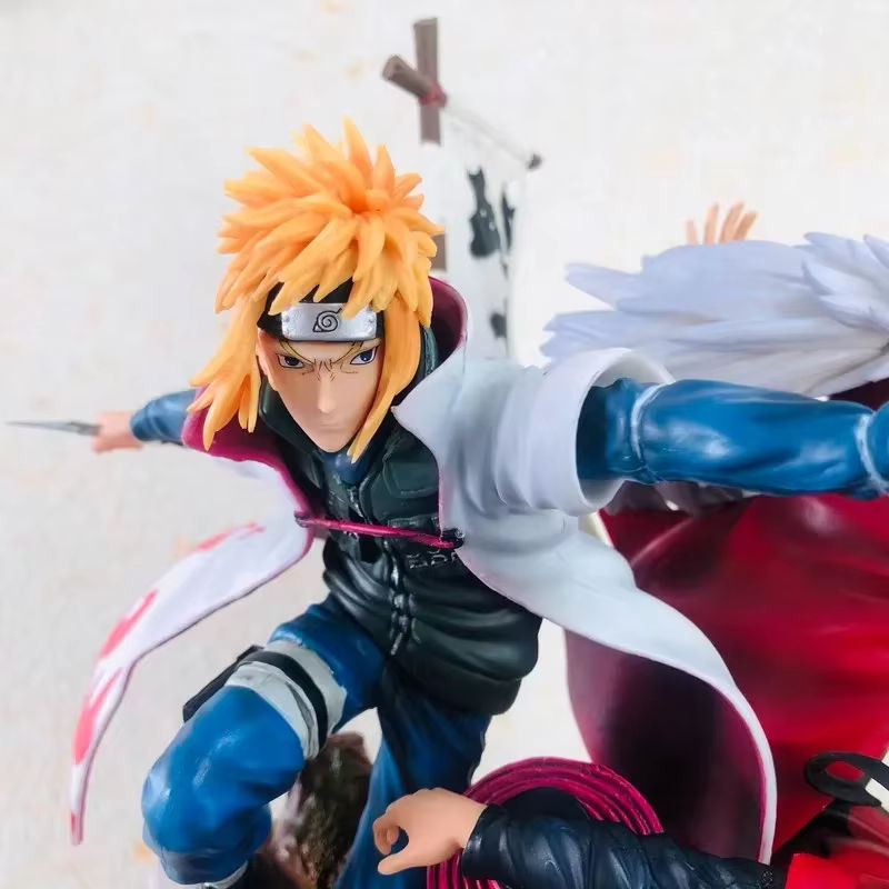 Bandai Naruto Anime Figur Uzumaki Naruto Jiraiya Namikaze Minato Statue aus PVC in Multicolor, Höhe: 40 cm - Bild 2