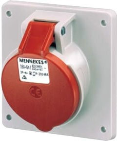 Mennekes Anbaudose TA 16A, 5p, 6h, 400V, IP44, Rot, 20146A - Bild 1