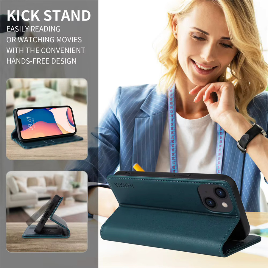 Magnetische Leder-Kartenhülle für Xiaomi 17T Pro 5G in Rot mit Wallet-Funktion - Bild 6