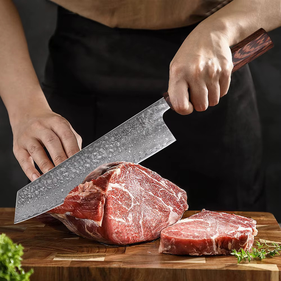 TUEWHO Kiritsuke-Kochmesser aus 67-lagigem Damaststahl mit Holzgriff, 20,83 cm professionelles japanisches Bunka-Messer - Bild 3