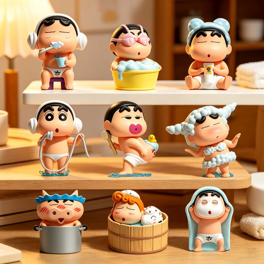 JANDOON Crayon Shin Chan Badezeit Blind Box, Anime-Figur, PVC-Puppe - Bild 2