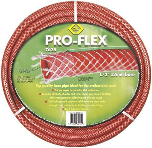 C.K Pro-Flex Gartenschlauch Rot, Innen-Ø 19 mm, 3/4 Zoll, Länge: 15 m - Bild 1