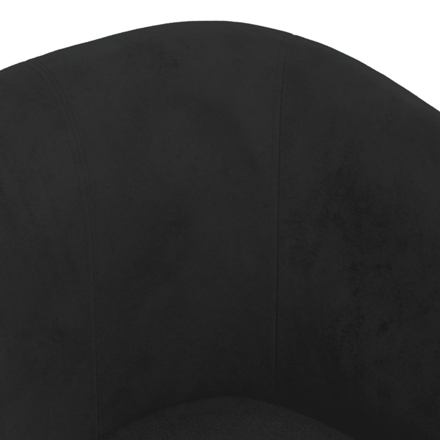 vidaXL Clubsessel Schwarz mit Samtbezug und Holzgestell, B/T/H: 70 x 76 x 68 cm - Bild 4