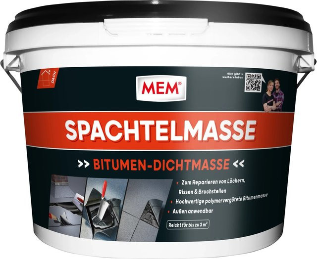 MEM Spachtelmasse Schwarz 4 kg - Bild 1