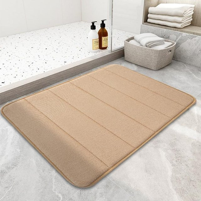 Rutschfeste und saugfähige Badezimmer Bodenmatte von Yiran Furniture in Beige, B/B: 40 x 60 cm - Bild 1