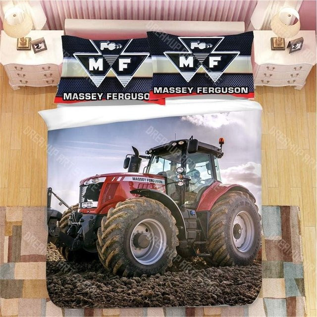 Lodestar Bettwäsche-Set mit Traktor-Motiv in Multicolour, bestehend aus Bettbezug und Kissenbezug, Material Mikrofaser, B/H: 180 x 210 cm - Bild 1