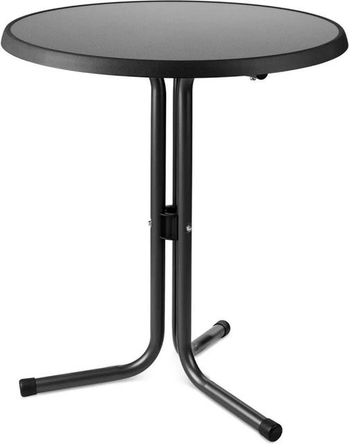 Beautissu Emma Stehtisch aus Stahl in Grau Anthrazit, Durchmesser: 60 cm, Höhe: 71 cm - Bild 1