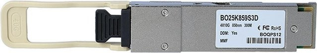 BlueOptics QSFP-40G-ESR4 Transceiver BO25K859S3D kompatibel mit Meraki, MPO/MTP, 40GBASE-ESR4, Multimode Fiber, 4x850nm, 300 Meter, Farbe: Silber - Bild 1