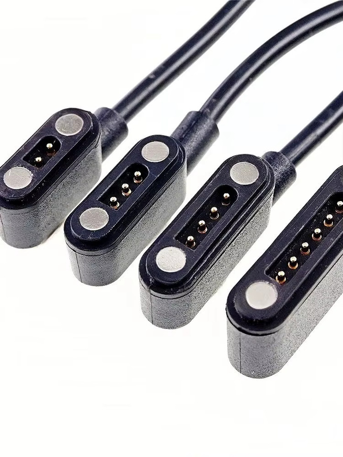 RTLECS Magnet-Pogo-Pin-Stecker Set mit USB Typ C Anschluss, wasserdicht, Schwarz, 2,54 mm Pitch - Bild 4