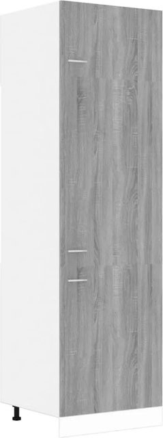 vidaXL Kühlumbauschrank in Grau Sonoma aus Holzwerkstoff, B/T/H: 60 x 57 x 207 cm - Bild 1