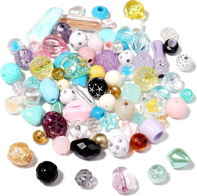 louleur Acryl Perlen, Candy Farbe Mischung, Unisex - Bild 1