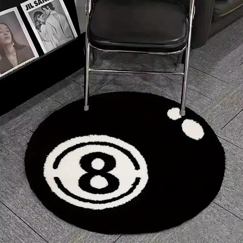 VIKAMA 8-teiliger Billardteppich in Schwarz als weiche Bodenmatte für dein Wohnzimmer oder Schlafzimmer - Bild 4