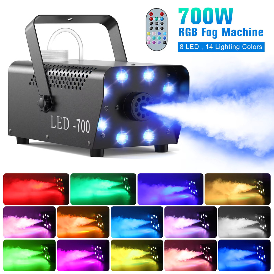 U'King 700 W Nebelmaschine 3in1 mit 8 RGB LED für Bühne, Disco und DJ-Shows - Bild 2
