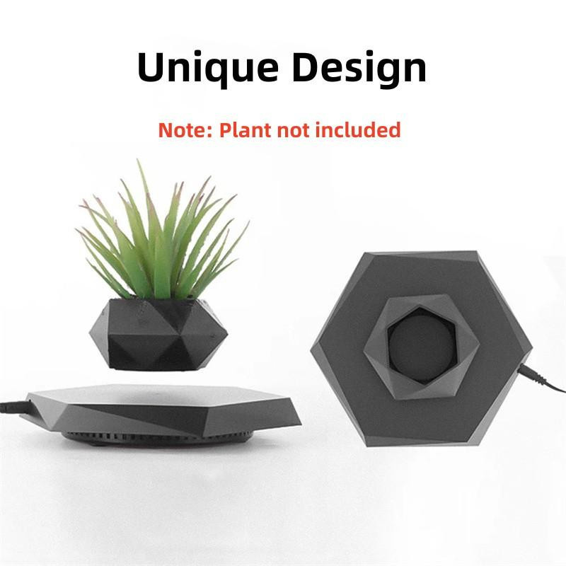 Magnetisch schwebender Bonsai Blumentopf im nordischen Stil, Farbe Schwarz - Bild 3