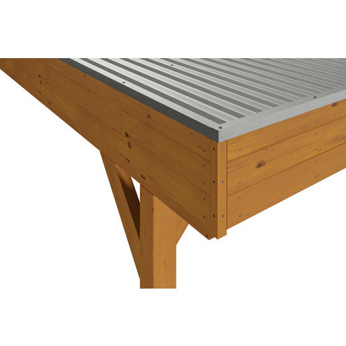 Skan Holz Carport Grunewald aus Fichte mit Aluminiumdach in Beige, B: 622 cm, T: 796 cm, H: 255 cm - Bild 3