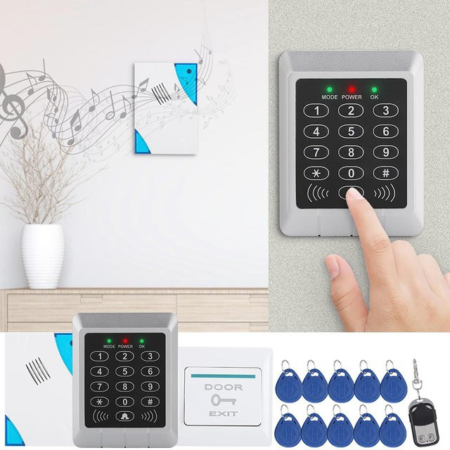 RFID Keypad Access Control System Kit Türschloss mit 125KHz EM Karten in Weiß - Bild 1