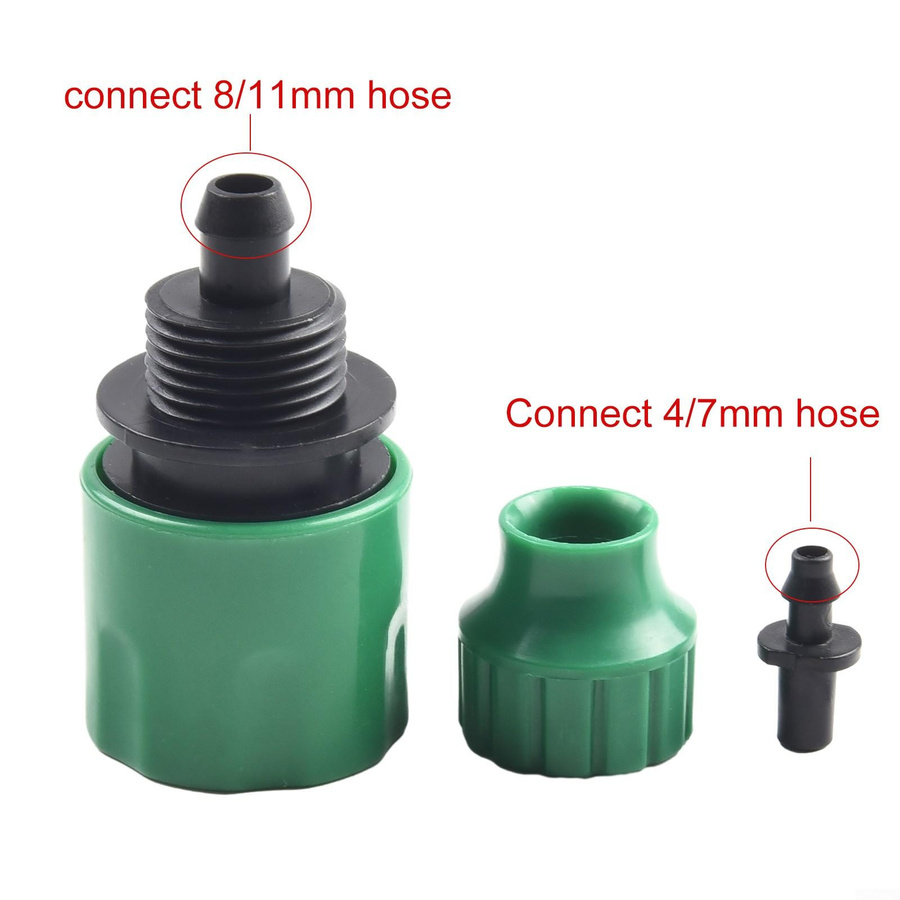 HealthyGardening Schlauch Schnellverbinder aus Kunststoff in Grün für 4/7mm und 8/11mm - Bild 5