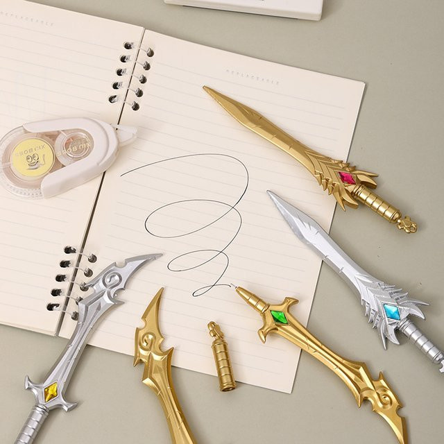 Kreatives Wasserstift-Set in Edelstein- und Schwertform in Gold und Multicolour - Bild 1