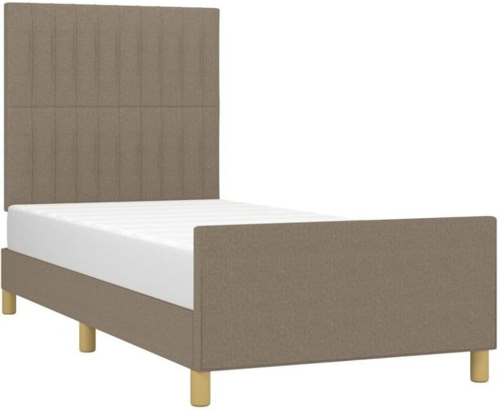 Polsterbett vidaxl in Taupe meliert aus Stoff und Holzwerkstoff, B/T/H: 90 x 190 cm - Bild 1