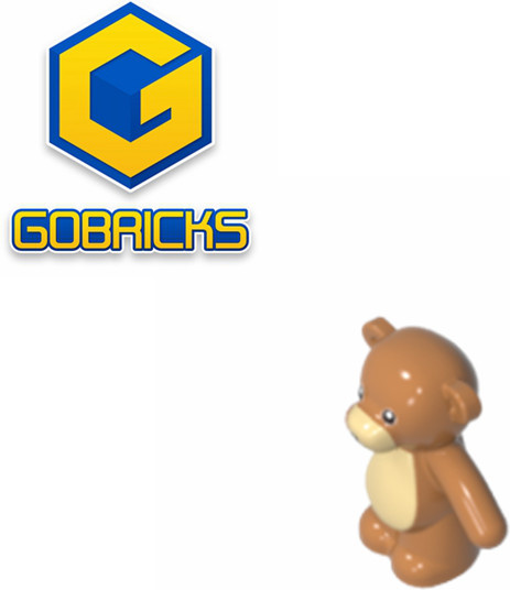 Gobricks GDS-2121 Tier, Bär/Teddy, Einzelfigur, Braun - Bild 1