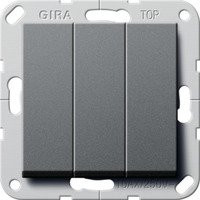 Gira Wippschalter Wechsel 3fach System 55 Anthrazit - Bild 1