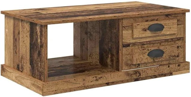 vidaXL Couchtisch mit Schubladen in Altholz-Optik, Braun, B/T/H: 90 x 50 x 35 cm - Bild 1