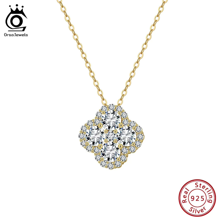 ORSA JEWELS Anhänger-Halskette 925 Silber, Zirkonia, Damen - Bild 1