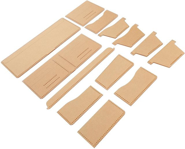 GoolRC 13 Stück Acryl Geldbörsen Vorlagen für DIY Lederhandwerk in Beige und Transparent - Bild 1