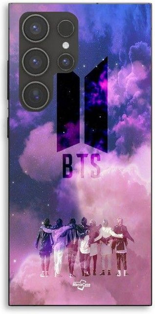 MANIACASE Handyhülle für Samsung Galaxy S23 Ultra aus Silikon TPU mit BTS-Motiv in Schwarz - Bild 1