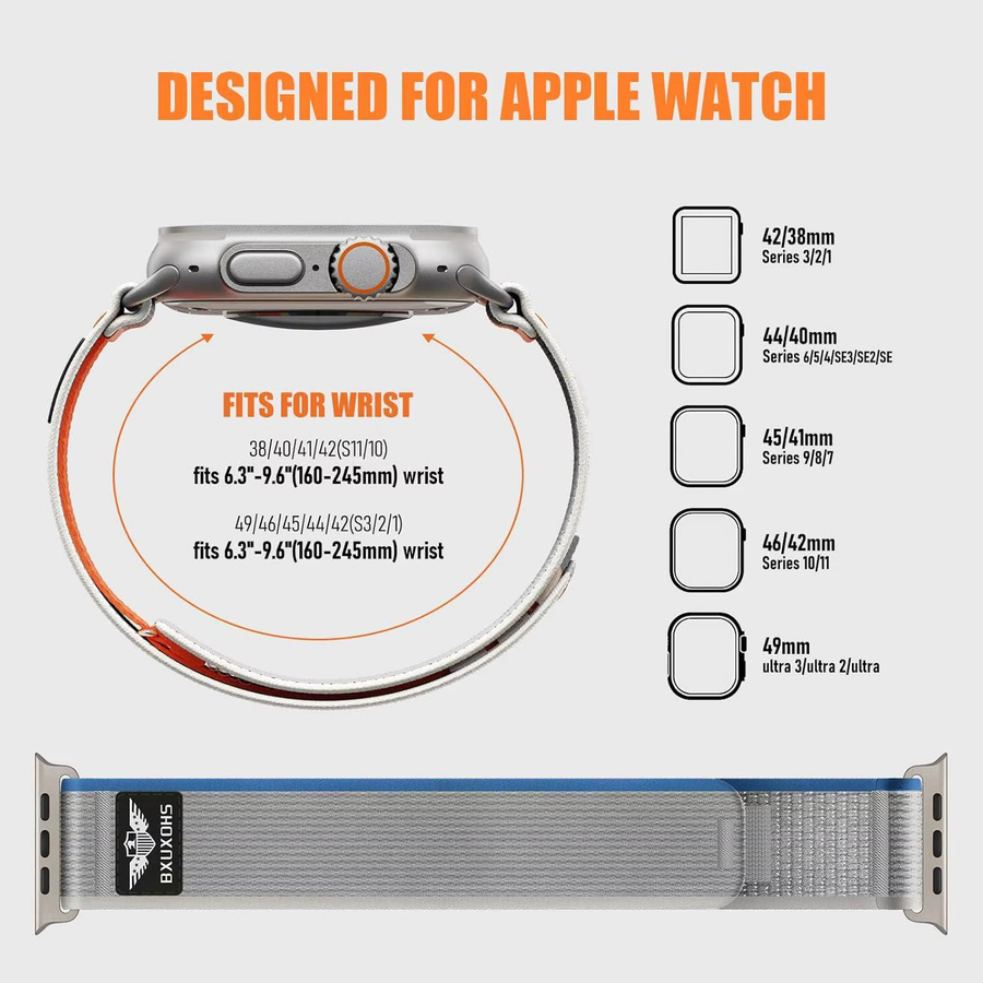 Sportarmband Nylon, Unisex, für Apple Watch Ultra2 49 mm 46 mm 45 mm 44 mm 42 mm 41 mm 40 mm - Bild 6