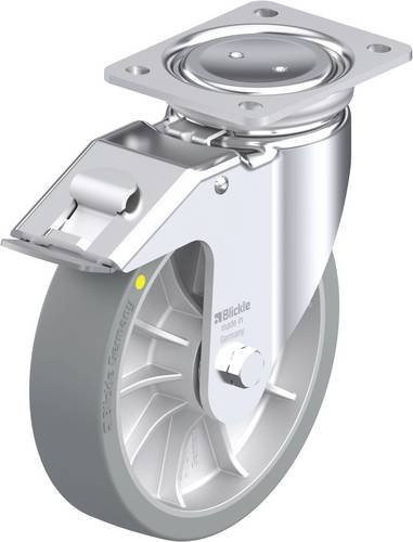 Blickle LUH-ALTH 202K-FI-AS Stahlblech-Lenkrolle in Silber, Rad-Durchmesser: 200 mm, Tragfähigkeit: 1000 kg - Bild 1
