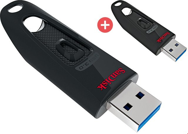 SanDisk Ultra USB 3.0 Flash Drive Set in Schwarz mit 256 GB und 32 GB - Bild 1