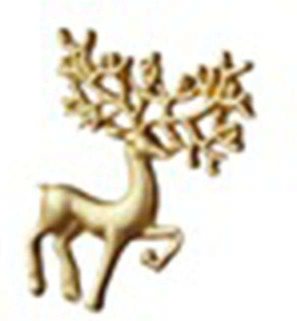 Brosche Rentier, gold, Damen - Bild 1