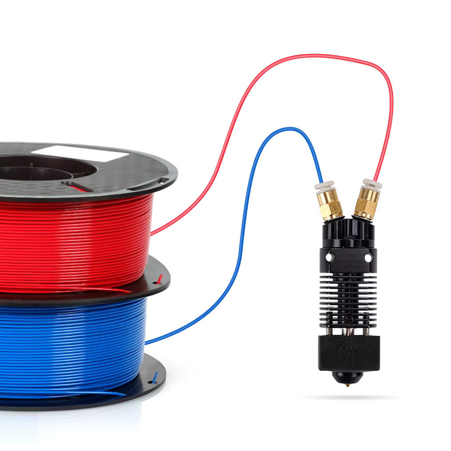 Reorcxe 2-in-1 J-Kopf Hot End Extruder für zweifarbigen FDM-Druck, kompatibel mit CR10 Serie und Ender 3 3D-Druckern - Bild 4