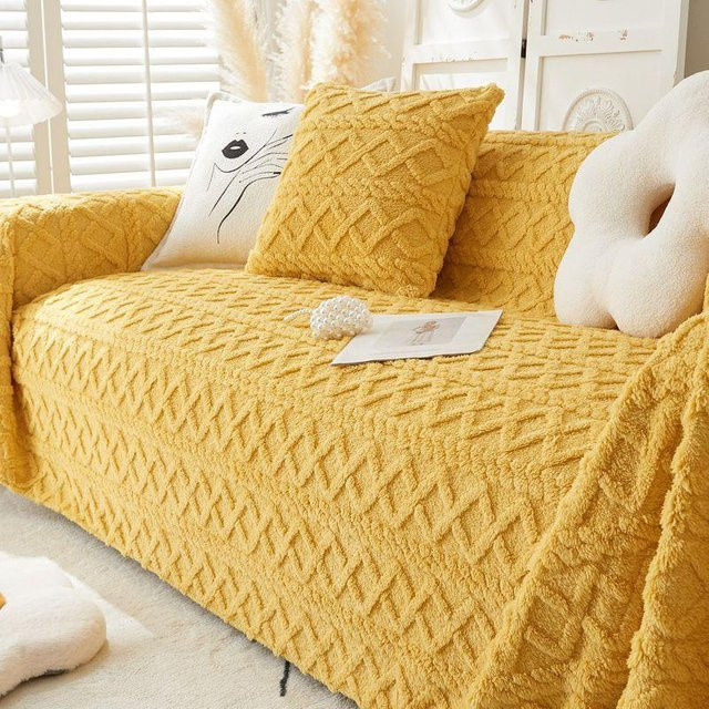 Super Six Sofabezug aus Plüsch und Fleece, verdickter Vollbezug für dein Sofa, B/T: 340 x 180 cm - Bild 1