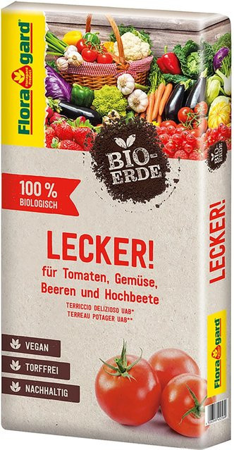 Floragard Bio Tomaten- und Gemüseerde Lecker, torffrei, 40 kg - Bild 1