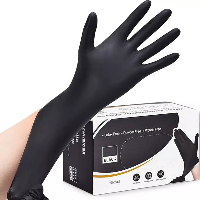 INMAICH Einweg Nitril Handschuhe Schwarz und Blau für Reinigung, Haushalt und Salon - Bild 1