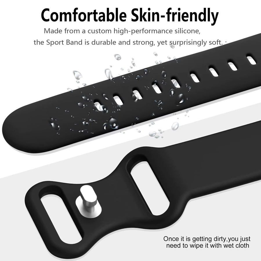 I LOVE LUO Uhrenarmband Silikon, Schwarz, Google Pixel Watch 4 3 2 - Bild 4
