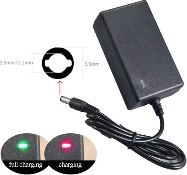 WAPUNO Lithium-Batterieladegerät 16,8V/21V 2A für Makita Elektrobohrer, Poliermaschinen und Rasenmäher, intelligenter Stromadapter in Schwarz, EU-Stecker - Bild 1