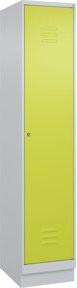 C+P Spind Classic PLUS Garderobenschrank mit Sockel, 1 Abteil, Lichtgrau und Clowngrün, H x B x T: 195 x 40 x 50 cm - Bild 1