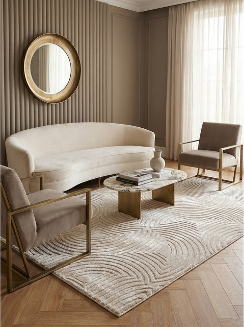 Teppich Kurzflor Kadima Design in Beige mit abstraktem Muster, B/T: 120 x 170 cm - Bild 1