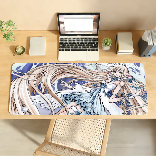 Chobits Chii Anime XXL Gaming Mauspad in Multicolour, rutschfeste Schreibtischunterlage aus Gummi für PC und Laptop - Bild 1