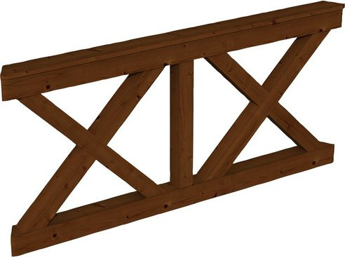 SKANHOLZ Brüstung aus Holz in Nussbaum, B: 150 cm, H: 84 cm - Bild 1