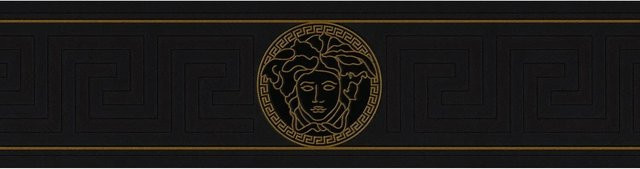 Profhome Luxus Tapete Ornament Art Deco in Schwarz und Gold, glänzend, B: 0,13 m x L: 5,00 m - Bild 1