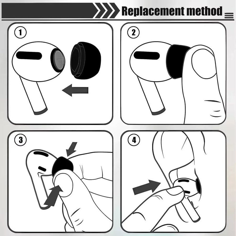 3 Paar Silikon-Ohrstöpsel in Weiß als Ersatz für Samsung Galaxy Buds4 Pro und Buds3 Pro In-Ear Kopfhörer - Bild 4