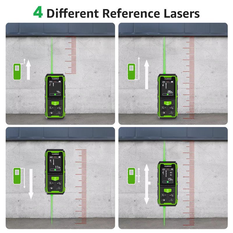 Huepr Dual Green Laser-Entfernungsmesser mit LCD-Display und hoher Genauigkeit, Farbe: Grün - Bild 4