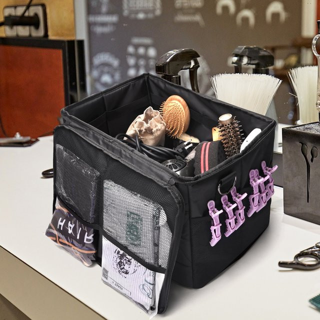 Friseur Werkzeugtasche in Schwarz für Scheren und Kämme mit großer Kapazität für Profis - Bild 1