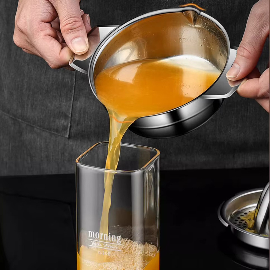 BAIJL Manueller Zitruspresser aus Edelstahl in Silber für Orangen und Zitronen - Bild 4